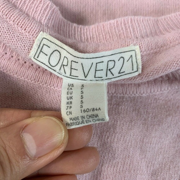 Forever 21 Cat Face Print Knit Sweater Size Small - Picture 8 of 10